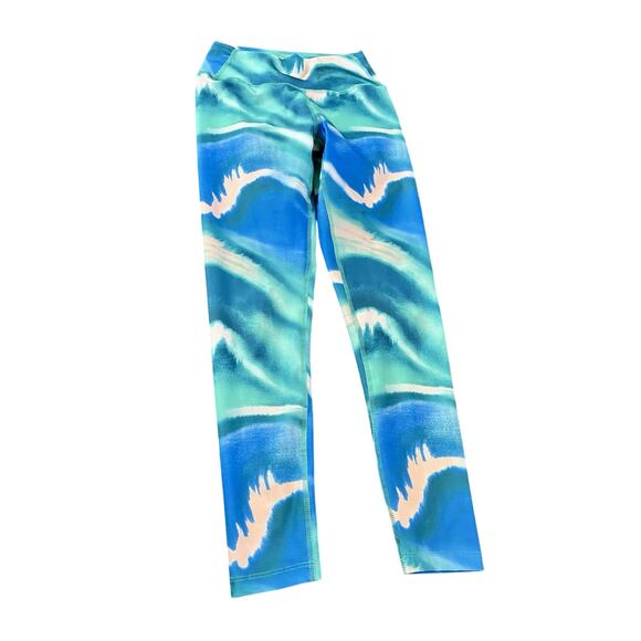 SPLITS59 SET - BLUE/GREEN TIE DYE GERI BRA TOP & LIV HIGH WAIST LEGGINGS - Picture 8 of 15